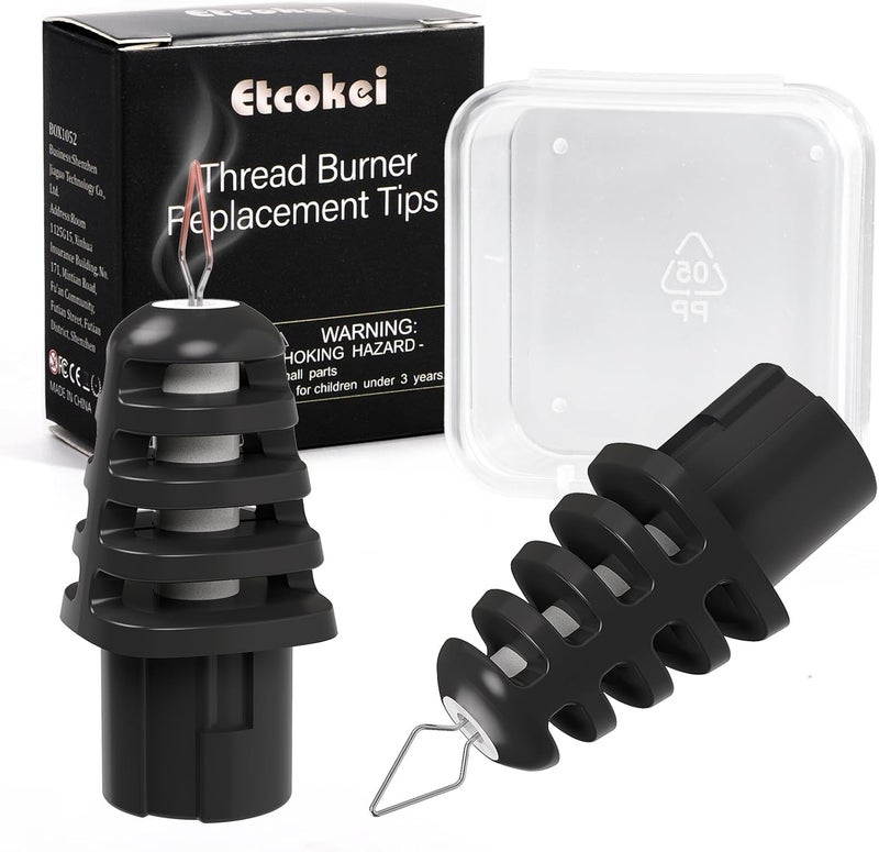 Etcokei Thread Burner Zap Replacement Tip, for T-004U and T-005U, 2 Pieces per Pack, for Beading Jewelry Making DIY Melting Knotting, Bead Weaving, Leather Work, Stringing Projects - Image 1